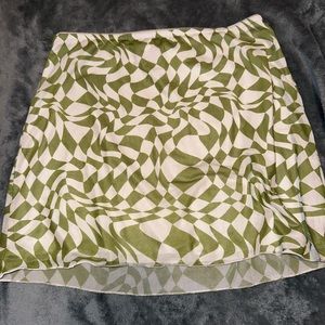 Green LA Hearts Mini Skirt